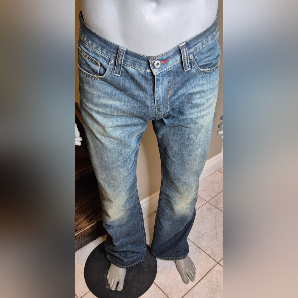 Sixty Brand Men's Straight Jeans - Stylish Blue - Picture 8 of 10